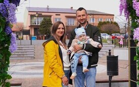 Uczestnicy Śniadania Wielkanocnego w Osieku. 