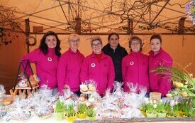 KGW Osiek podczas Jarmarku wielkanocnego w Osieku. 