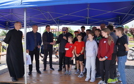 Najliczniejsza grupa z Klimontowa biorąca udział w papieskim rajdzie sandomierskim. 
