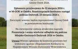 Ogłoszenie o konkursie na najpiękniejszy wieniec dożynkowy 2026