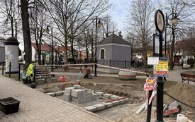 Etap budowy przystanku z szaletem