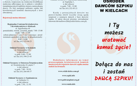 Ulotka zostań dawcą szpiku 1