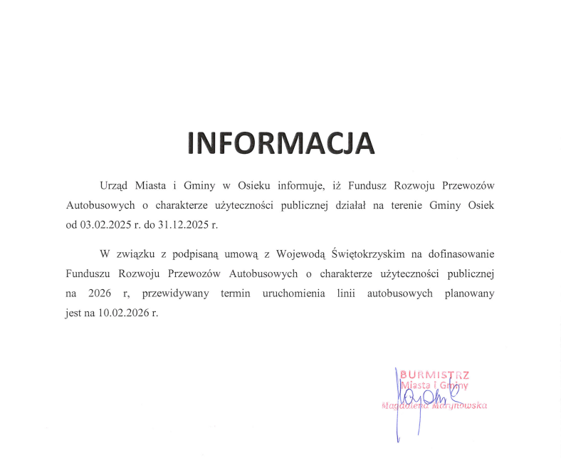 Informacja przewoz&oacute;w autobusowych