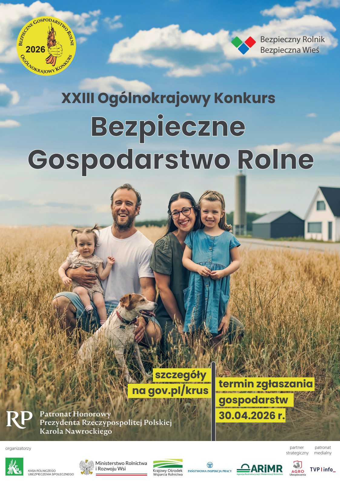 Informacja o&nbsp;XXIII Og&oacute;lnokrajowym Konkursie &bdquo;Bezpieczne Gospodarstwo Rolne&rdquo;