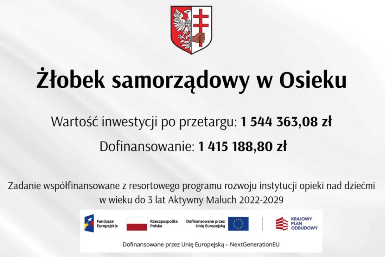 Tablica informacyjna o&nbsp;wartości inwestycji