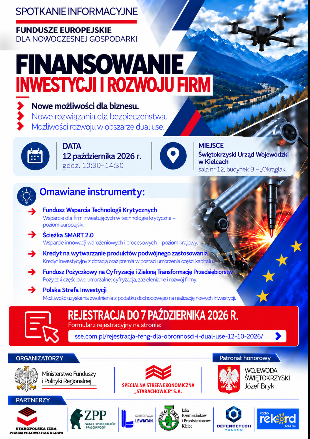 Spotkanie informacyjne w&nbsp;sprawie finansowania inwestycji i&nbsp;rozwoju firm