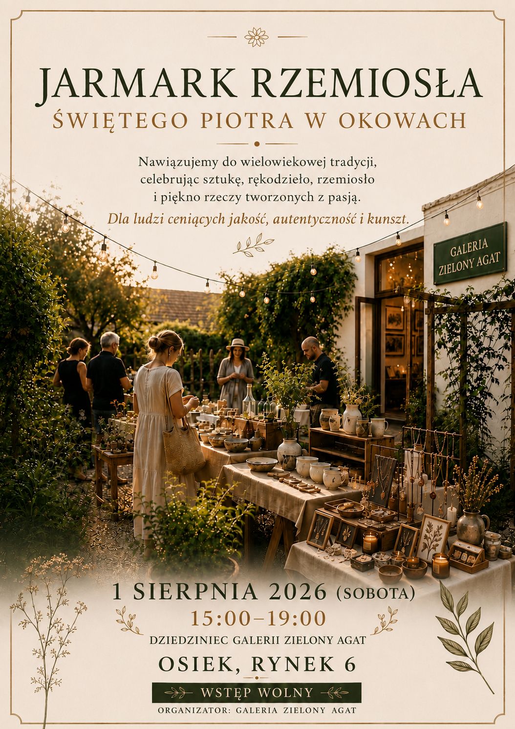 Plakat Jarmark Rzemiosła swiętego Piotra w&nbsp;Okowach 2026