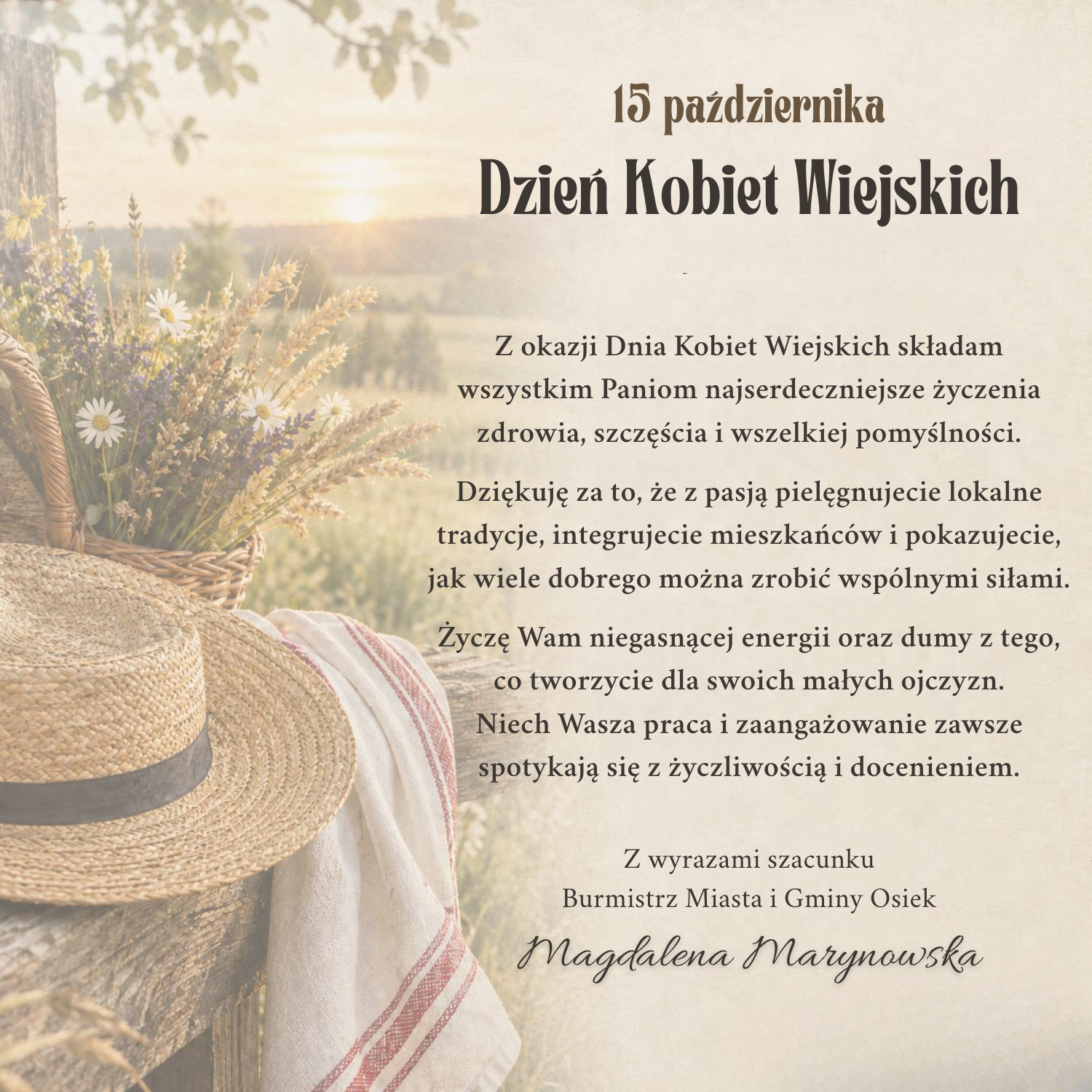 kartka z&nbsp;okazji dnia kobiet wiejskich
