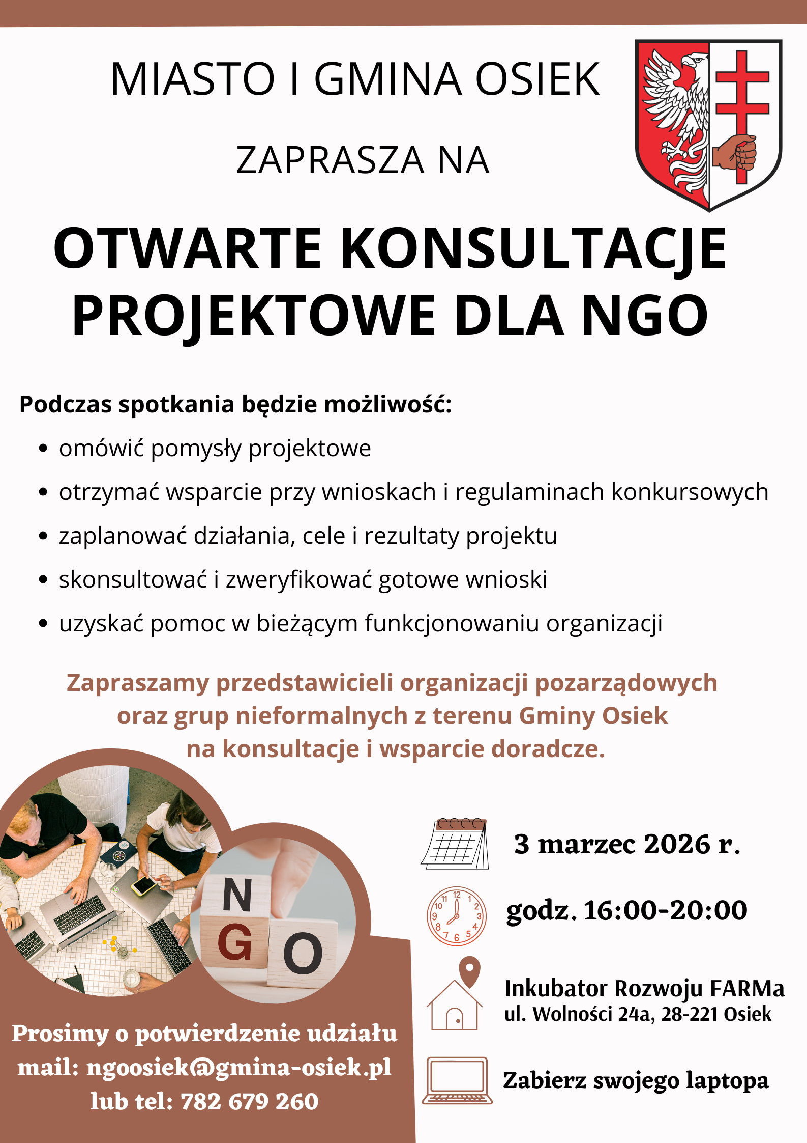 Zaproszenie na&nbsp;Otwarte konsultacje dla organizacji NGO 