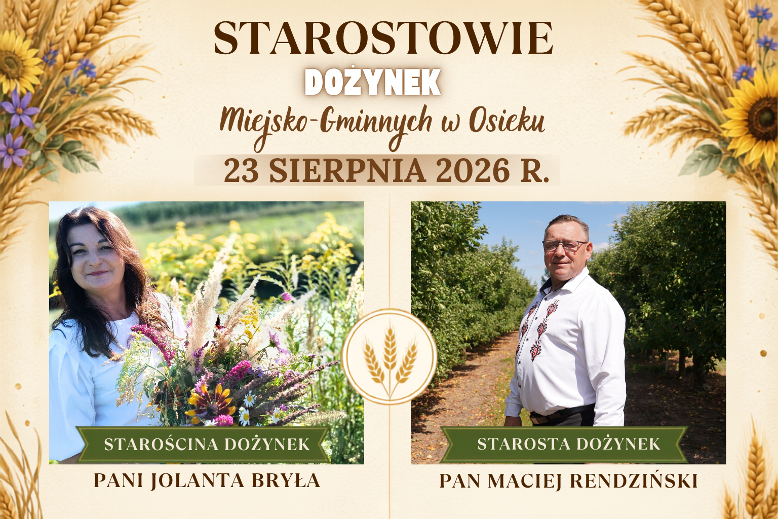 Przedstawienie starost&oacute;w Dożynek Miejsko-Gminnych 2026 w&nbsp;Osieku