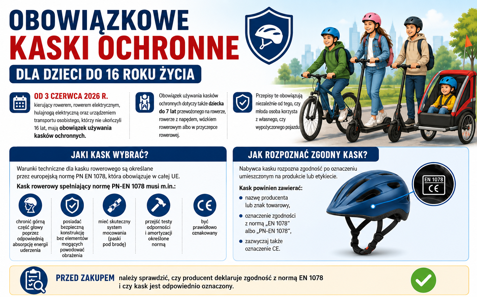obowiązkowe kaski informacji 