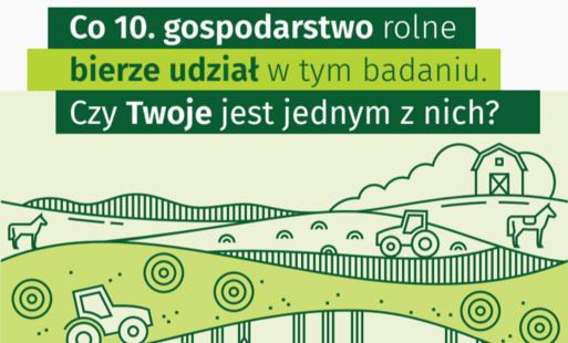 Plakat promocyjny badania Zintegrowane statystyki dotyczące gospodarstw rolnych