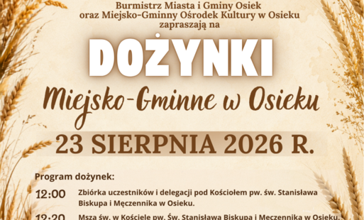 Dożynki Miejsko-Gminne 2026 w Osieku