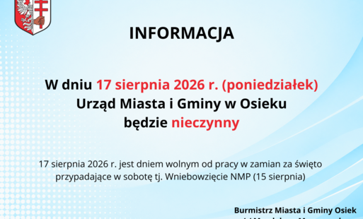 Informacja o dniu wolnym 17.08.2026
