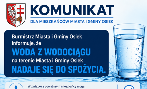 Komunikat dot. spożycia wody