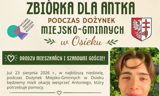 Zbiórka dla Antka Kaczmarczyka podczas Dożynek Miejsko-Gminnych w Osieku 