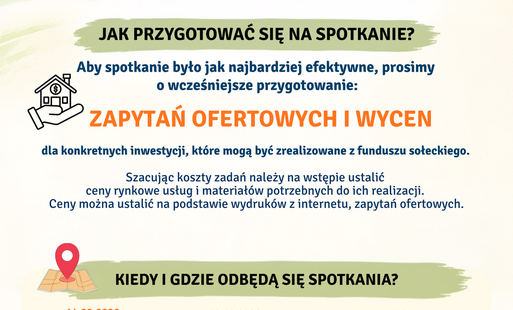 Spotkania dotyczące Funduszu Sołeckiego w Gminie Osiek - harmonogram 