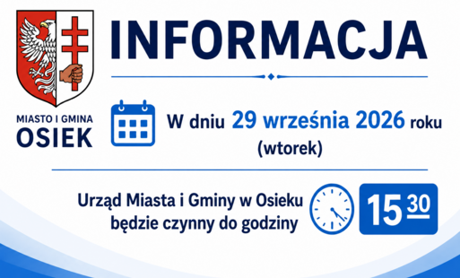 Informacja dot. godzin pracy w dniu 29.09.2026 r.