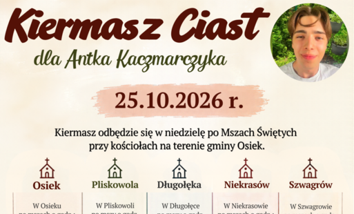 plakat dot. kiermaszu ciast pod kościołami