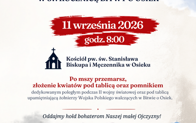 Msza święta upamiętniająca 87. rocznicę Bitwy o Osiek